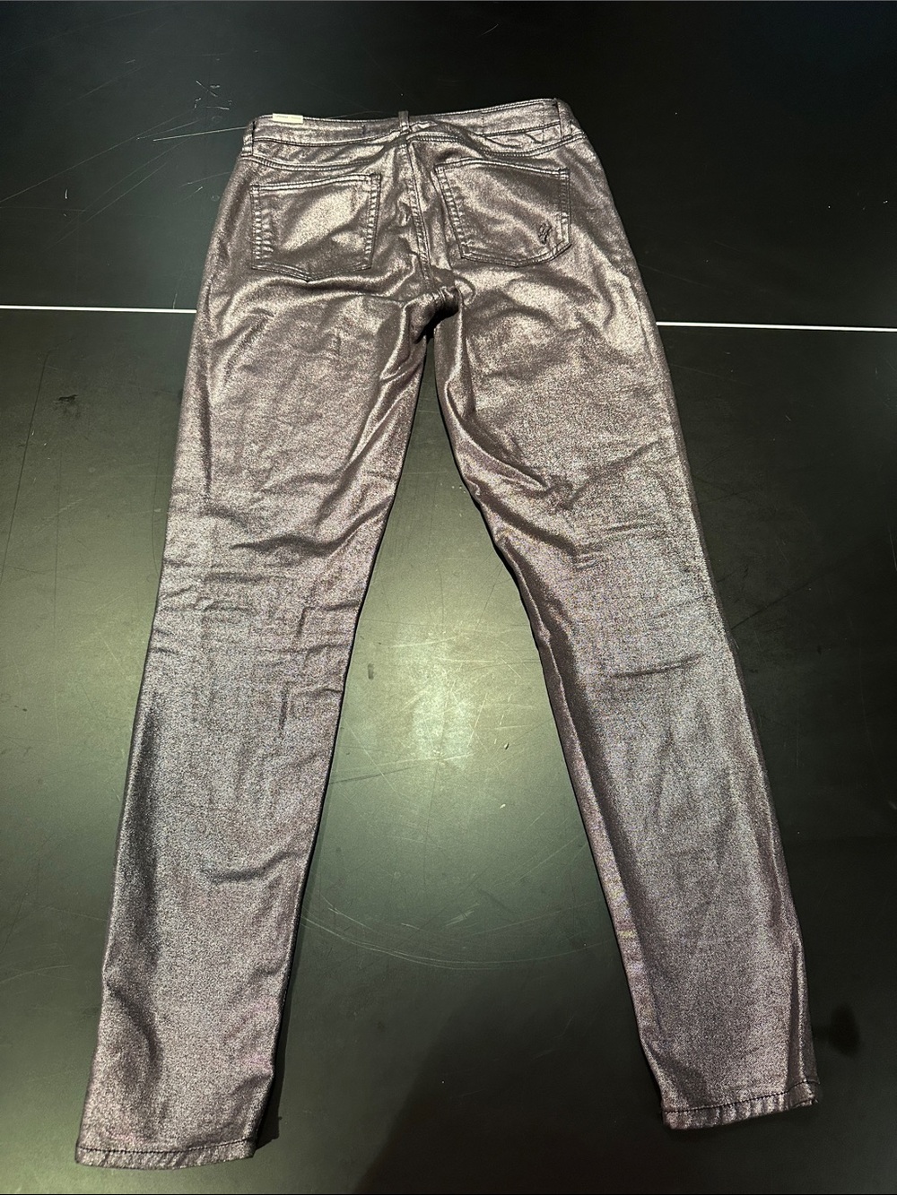 Lovers + Friends Metallic Purple Straight Leg Jeans - Picture 3 of 3